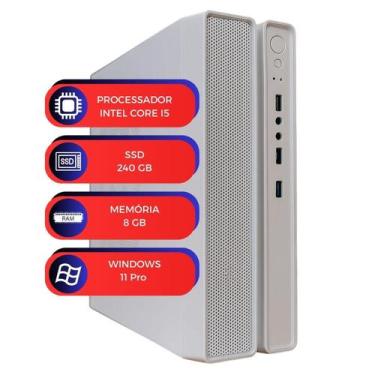 Imagem de Computador Multipc Slimdesk Branco I5 8Gb Ssd 240Gb Win 11
