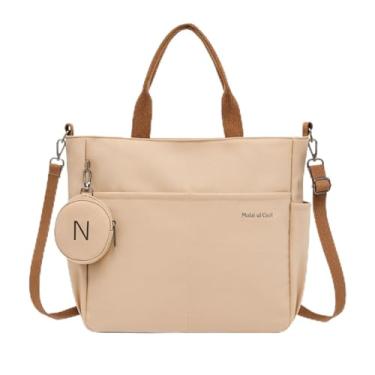 Imagem de Bolsa Feminina Transversal Grande Espaçosa Faculdade Trabalho Academia (Caramelo)