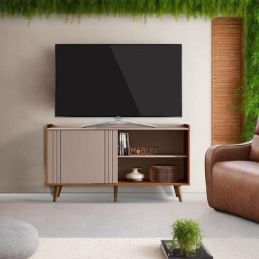 Imagem de Rack mobler new austin grigio fosco/cinamomo mel