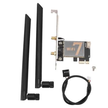 Imagem de BE200NGW PCI EX1 WiFi Card Ultra Fast 8774Mbps WiFi 7 Adaptador de rede sem fio Bluetooth 5.4 com antena de 8db para desktop PC Linux Chrome OS (Sem base de antena)