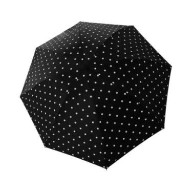 Imagem de Guarda-chuva Preto Com Poás Auto-retrátil UPF 50+ Compacto Para Proteç