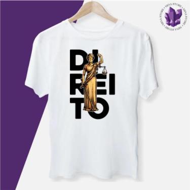 Imagem de Camiseta Profissões Curso Direito - Mina Store, Branco, G