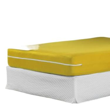 Imagem de Capa Protetora Para ColchãO Casal Queen/King - Com ZíPer Completo E Malha RespiráVel - Protetor ImpermeáVel E AntiáCaros(Amarelo,King)