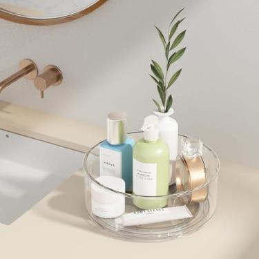 Imagem de Paramount Organizador Redondo Giratório | Cosméticos, Porta Maquiagem, Produtos de Beleza | Transparente 22,8x8