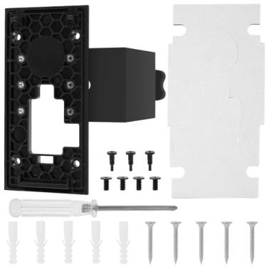 Imagem de KHZSPP Suporte de campainha adesivo sem broca, suporte de campainha de vídeo compatível com campainha de vídeo sem fio, acessórios de suporte de montagem para apartamentos e casas (com clipe traseiro)