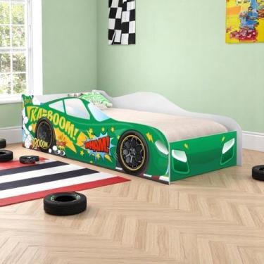 Imagem de Cama carro kaboom verde solteiro - kids Mobili
