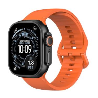 Imagem de MoKo Pulseira de relógio esportivo compatível com Apple Watch Ultra 3/2/1 de 49 mm, S11/S10 46 mm, 9/8/7 45 mm, SE3/SE2/SE/6/5/4 de 44 mm, 3/2/1 de 42 mm, sem lacunas, pulseira de substituição