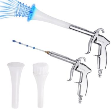 Imagem de 5 Peças Kit de Pistola Limpeza Carro, Incluindo 2 Tubos Jateamento Reposição Escova e Bicos Buzina Pistola de Ar Alta Pressão Detalhamento Carro a Seco para Uso Industrial e Doméstico