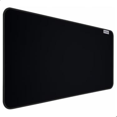 Imagem de Mouse Pad 80x40cm Extra Grande Desk Pad Gamer Speed Escritório Office Design Slim Antiderrapante Borracha Fácil Deslize Costura Preta
