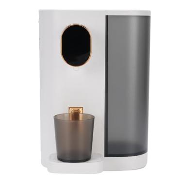 Imagem de Asixxsix Dispensador inteligente de enxaguante bucal, 600 ml, dispensador de parede com tela LED de 4 níveis, com 2 copos magnéticos, para banheiro