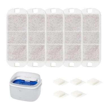 Imagem de Gardner Pet Filtros de substituição para fonte de água branca para animais de estimação 8L, pacote com 5