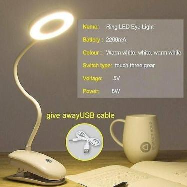 Imagem de Luzes de livros, luz tricromática, luz LED flexível, clipe d - HUOGUO