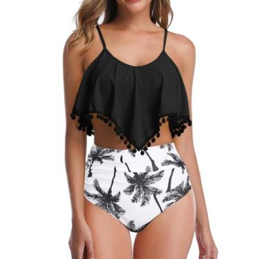 Imagem de Moda Feminina Impressão Sexy Biquíni Push-up Acolchoado Swimwear Swims