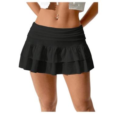 Imagem de Minissaia Verdusa Ruffle Layered Flared Flowy para mulheres
