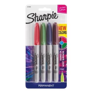 Imagem de Marcador Permanente Sharpie Ponta Fina Cosmic Color 4 Cores