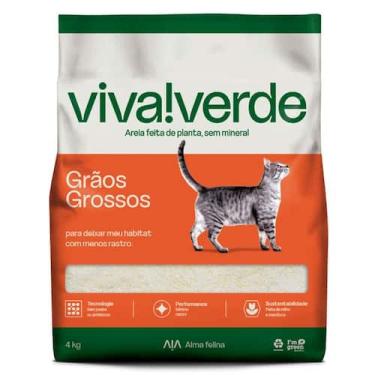 Imagem de Areia Higiênica Viva Verde Grãos Grossos 4 kg - PETFIVE