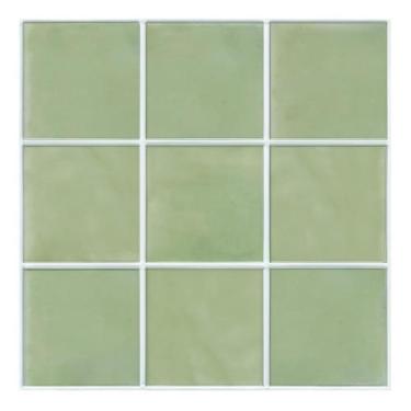 Imagem de Azulejo de parede Commomy Matte Sage Green PVC 3D 30x30cm 10 unidades