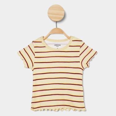 Imagem de Blusa Infantil Hering Casual Menina, Amarelo claro, 2A