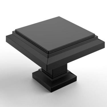 Imagem de Knobs de armário de cozinha Asidrama, pacote com 5, zinco preto fosco