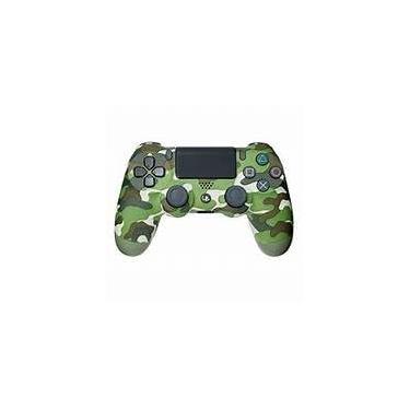 Imagem de Controle Sem Fio para PlayStation 4, Design Ergonômico, Camuflado Verde, Material ABS, Bateria 1Ah, Dimensões 6x9,9x6cm, Joystick 3D Preciso