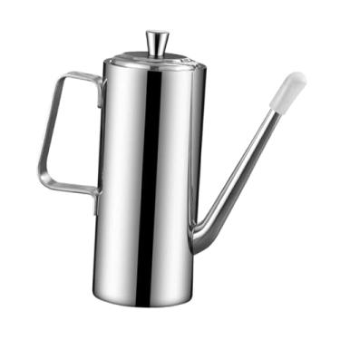 Imagem de Ｂｅｓｇａ Garrafa dispensadora de óleo Garrafa de óleo com alça Galheteiro de cozinha Utensílios de cozinha Multiuso Fácil de limpar Despejar aço inoxidável, Cabo de aço, 700ml