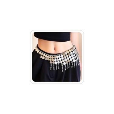 Imagem de Corrente de cintura pirata de ouro 14K para mulheres, acessórios de pirata, joia renascentista, moeda, corrente de cintura, correntes para o corpo da moda, Middle, Metal não precioso, Sem Pedra