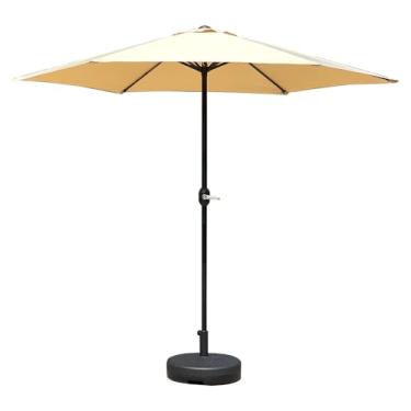 Imagem de Ombrelone Ruixin LY-009 2,7m Haste Central Alumínio Para Praia Piscina Quintal Comercial - Com Manivela e Inclinação Por Botão, Poliéster Durável e Ventilação Superior