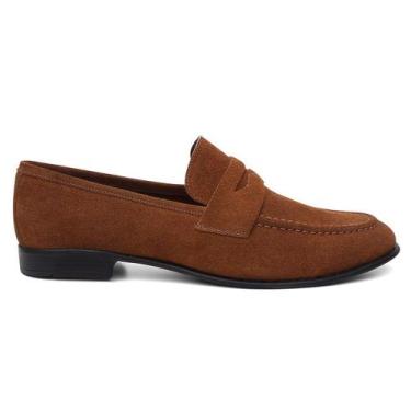 Imagem de Mocassim Loafer Centuria Couro Nobuck Caramelo - Centuria Calcados, 37