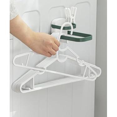 Imagem de Organizador de cabide de parede dobrável verde, armazene perfeitamente seus itens essenciais de lavanderia para lavanderia, banheiros