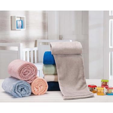 Imagem de Manta Para Bebe Menina de Inverno Microfibra 90 X 1,10 Cm Em Soft Anti