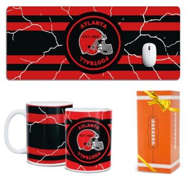 Imagem de Caneca de café para fãs de futebol e tapete de mesa grande para desktop Atlanta temático Xl Mouse Mat Merch Shop Men Women Sport Stuff Gear Apparel Falcons Team Accessories Men Boyfriend Cool Stuff