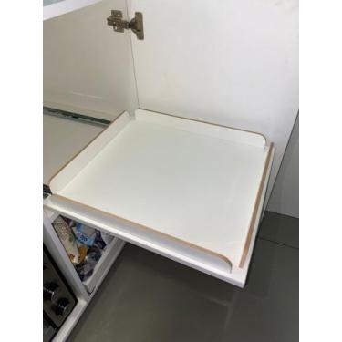 Imagem de Prateleira com Borda Telescópica  Organizador Deslizante para Armário 