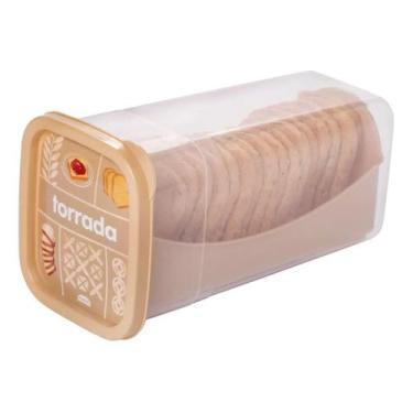Imagem de Porta Torrada e Biscoito Em Plástico Plasutil Vintage Bege - Plasútil