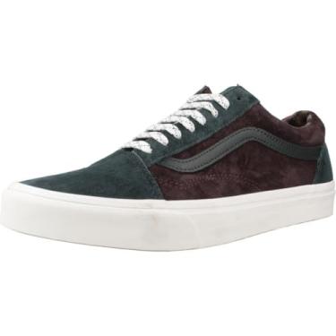 Imagem de Vans Tênis unissex adulto Old Skool, Escaravelho xadrez de camurça de porco, 36/37 BR
