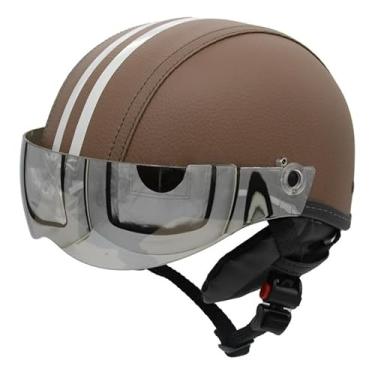 Imagem de Capacete Scooter Elétrica de Bike Skate Viseira Silver(Marrom,PP - VESTE 53/54)