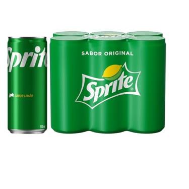 Imagem de Refrigerante Sprite Original Lata 310ml – Pack com 6 Unidades
