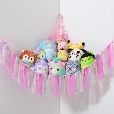 Imagem de Rede de bichos de pelúcia VISATOR 140x107x107cm com luz LED