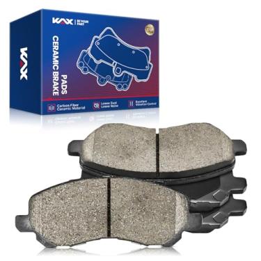 Imagem de KAX Pastilhas de freio dianteiras de cerâmica adequadas para Mitsubishi Outlander Sport 2011-2023, Mitsubishi Outlander 2003-2004 2007-2020, Mitsubishi Lancer 2004-2006 2008-2017 4 peças substituem