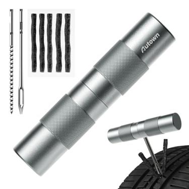 Imagem de AUTOWN Kit compacto de reparo de pneu com plugues, conserta furos e alargadores com facilidade - Kit de reparo de perfuração de pneu plano estilo cápsula para motocicleta, carro, ATV, UTV, mountain