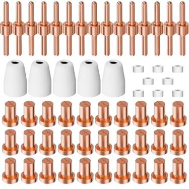Imagem de 110 peças de consumíveis de cortador de plasma PT31, bocais de desempenho de corte de alta qualidade, eletrodos e pontas para cortadores de plasma CUT-40, CUT-50, CT-312, tocha de corte de plasma de