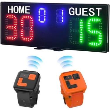Imagem de Placar YZ LED remoto eletrônico portátil 48x18x2 cm