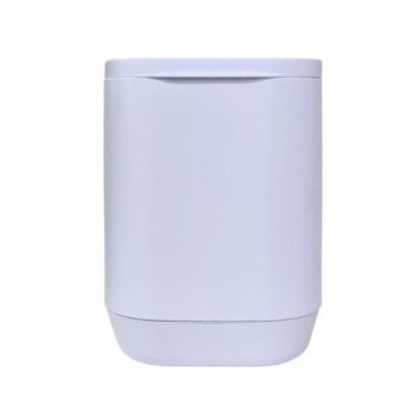 Imagem de Lixeira Aura Suspensa Piso/Parede Com Tampa Fixação Adesiva