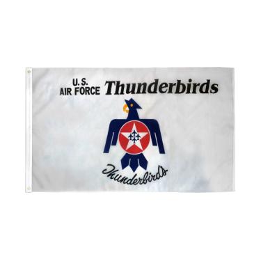 Imagem de AZ FLAG - Bandeira Thunderbirds da Força Aérea - 9,5 x 1,5 m - Faixa da Força Aérea Americana de Poliéster 100D com Dois Ilhós de Metal - Resistente ao desbotamento - Cores Vivas - 150 x 90 cm