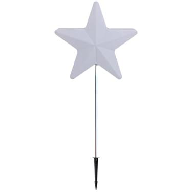 Imagem de Luz LED para jardim externo em forma de estrela, decoração de gramado de plástico multicolorido com controle remoto, impermeável, 11,8 x 3,22 cm