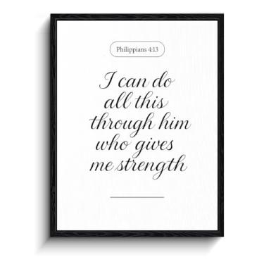 Imagem de Psalm 46:5 God is within her she will not fall, decoração de parede cristã de caligrafia minimalista, arte de parede emoldurada fosca para casa, presente de batismo, 20 x 25 cm