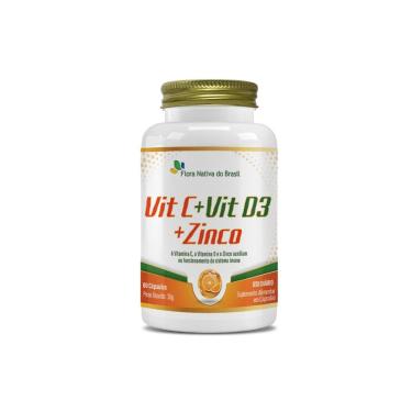Imagem de Vitamina C + Vitamina D3 + Zinco 60 cps Flora Nativa-Unissex