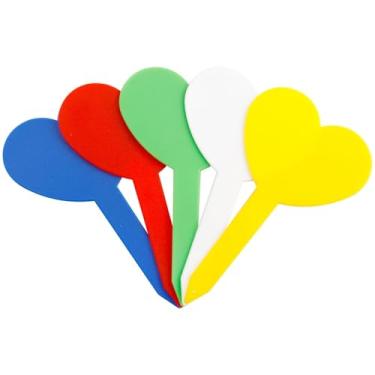 Imagem de 150 peças de estacas de plástico para rótulos de plantas, marcadores de jardim à prova d'água, etiquetas reutilizáveis de plantas para sementes, vasos de ervas, flores, vegetais, 3,23 × 1,205 cm