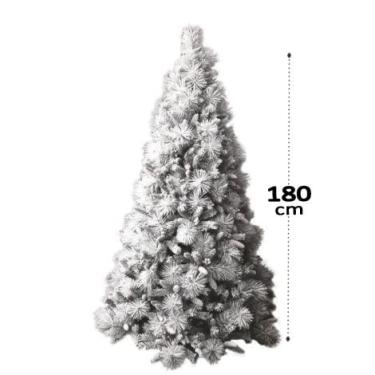 Imagem de Árvore de Natal Nevada c/Pinhas/Cerejas com 712 unidadesGalhos – Árvore de Natal de alta qualidade – monte uma decoração deslumbrante e durável