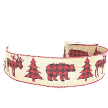 Imagem de Fita Aramada - "Ursinho, Rena, Pinheiro" - Cromus Natal - 1 unidade - 