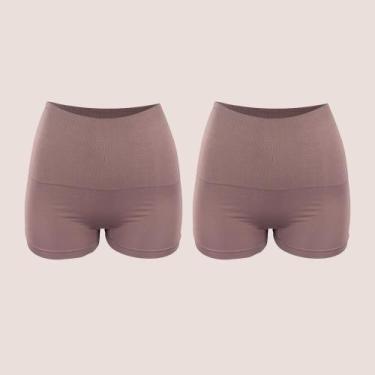 Imagem de Kit 2 Calcinha Boxer Sem Costura Zee Rucci Modeladora, Lilás, GG